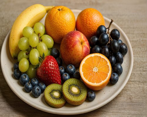 Fresh fruits and healthy diet for circulation